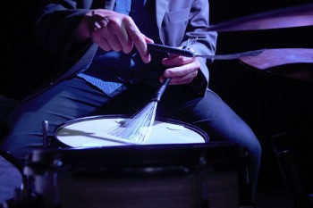 drummer with brushes