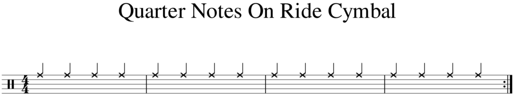Quarter Notes On Ride Cymbal image